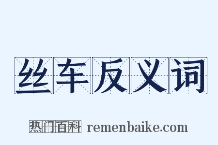 丝车反义词是什么意思的图片